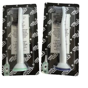 2 Molr Dental Club Replacement Toothbrush Heads NEW Sealed Green Purple ID Ring